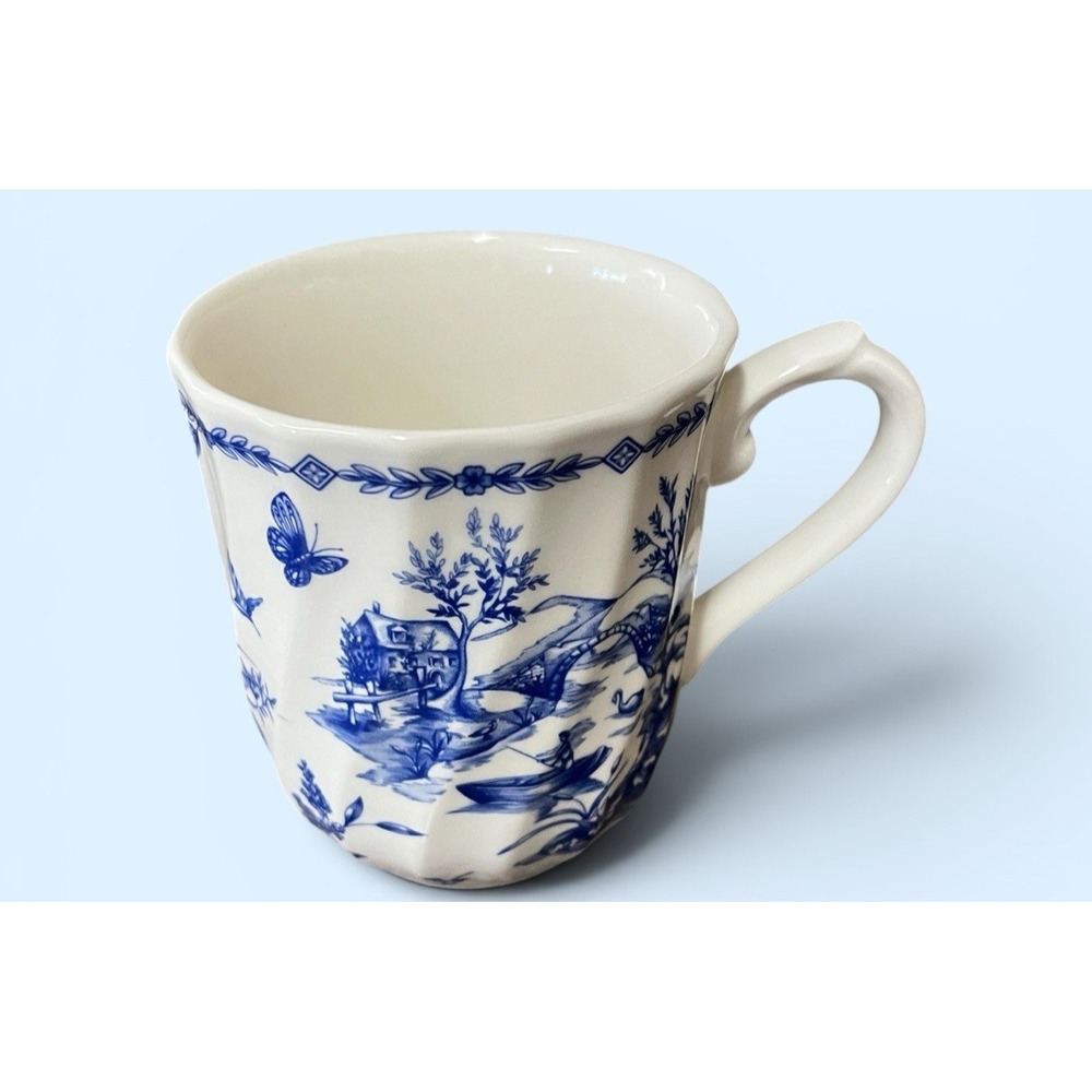 Churchill Toile China Coffee Tea Cup Countryside Butterfly Bird Replacement VTG